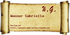 Wasser Gabriella névjegykártya