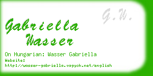 gabriella wasser business card